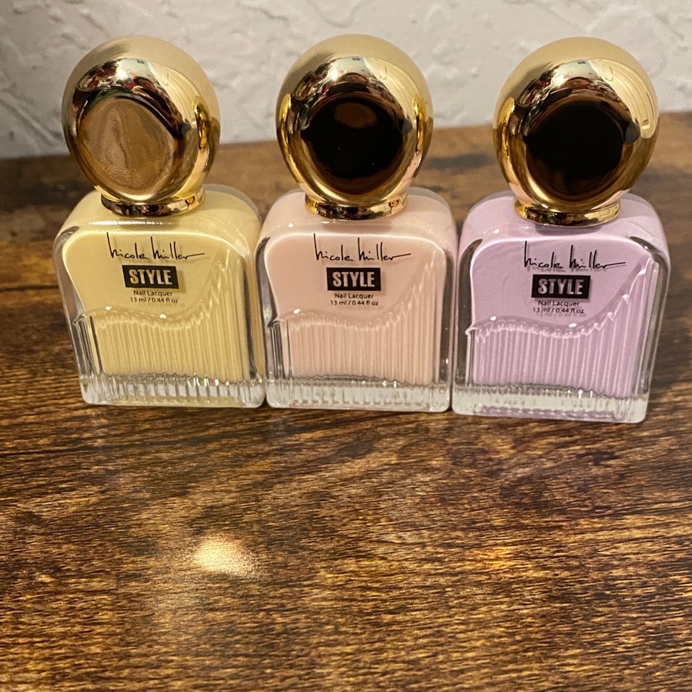 Nicole Miller STYLE Pastel Nail Polish Trio - Yellow, Nude, Lilac